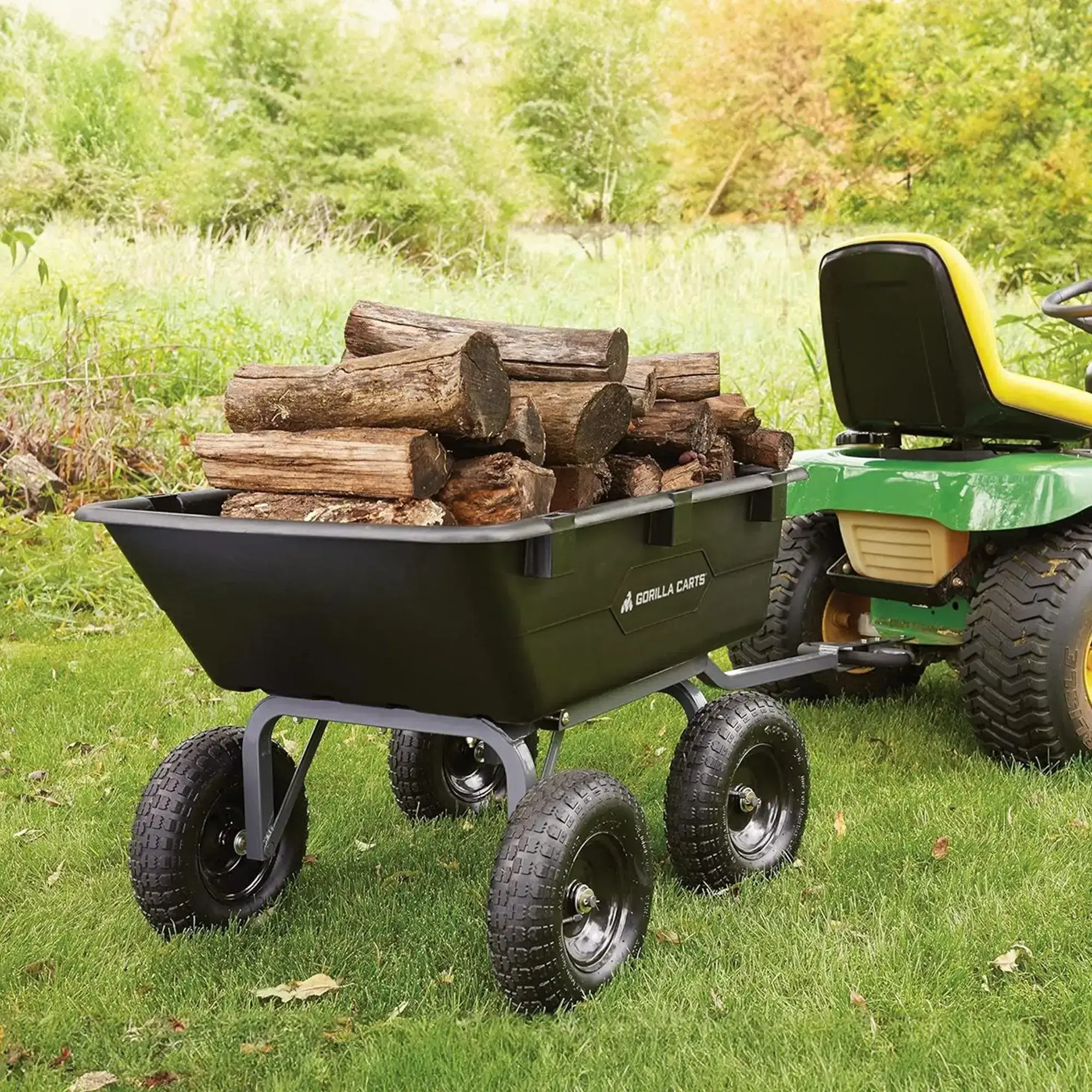 Heavy Duty Poly Yard Dump Cart – 600 lb / 800 lb / 1200 lb Utility Garden Wagon
