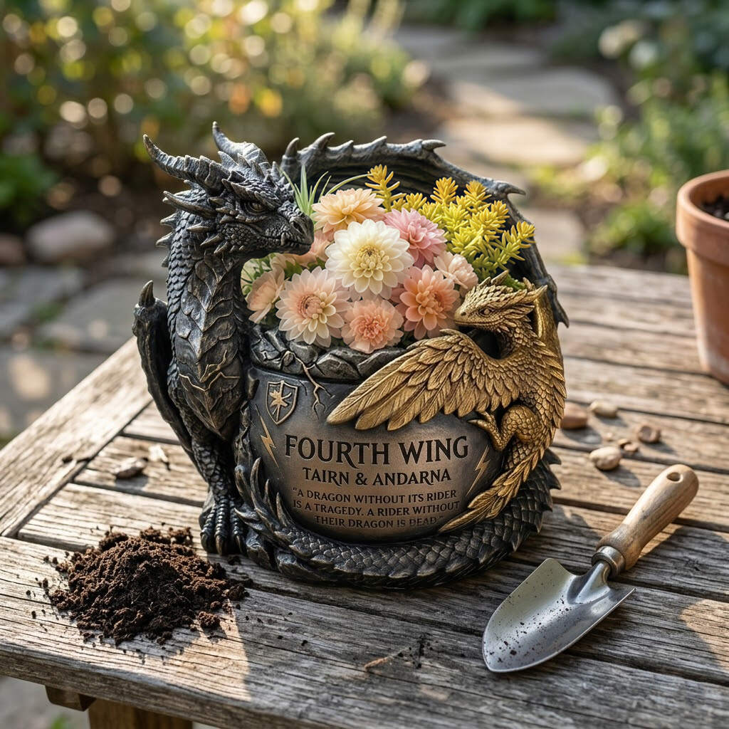 🐉🌸Fourth Wing Dragon Planter