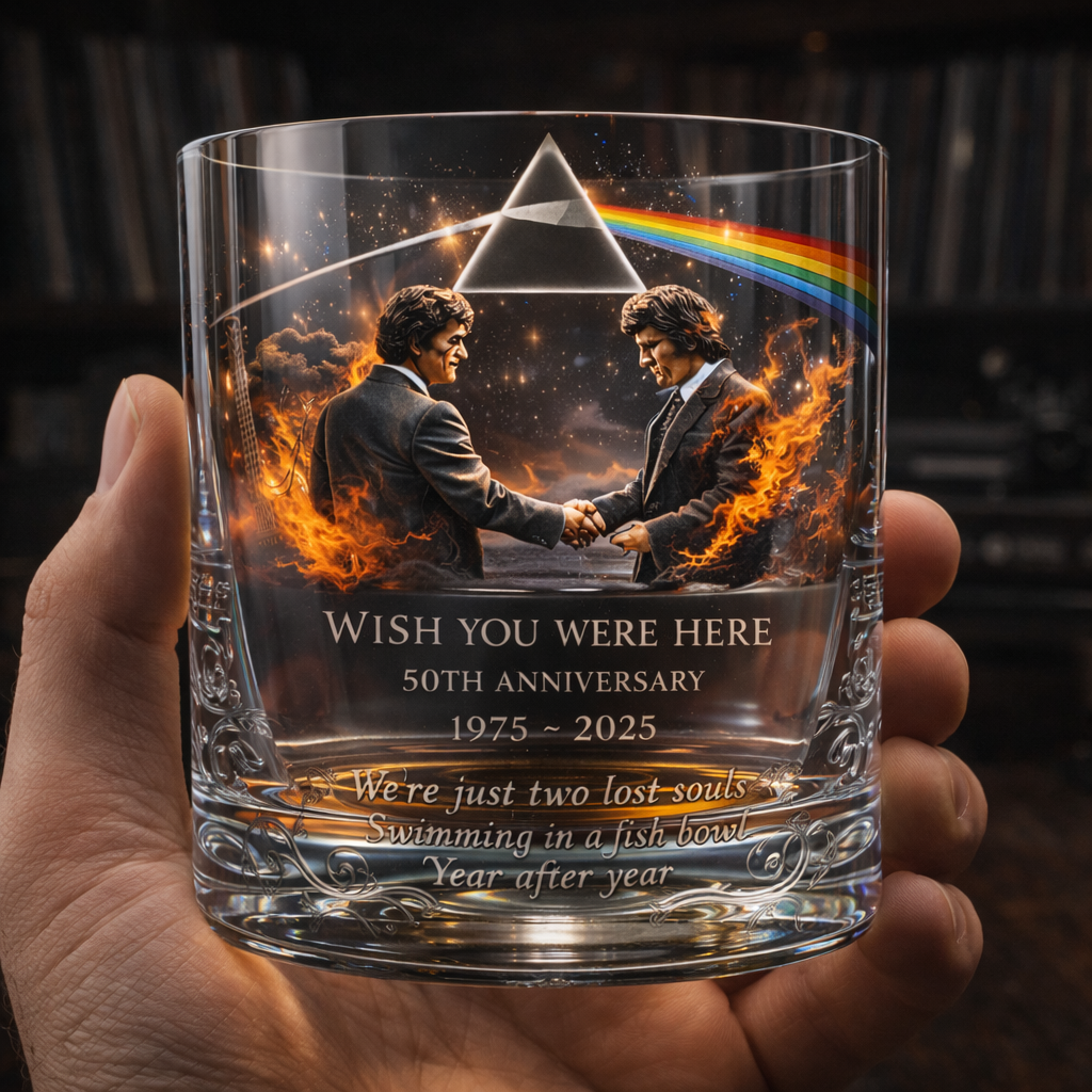 Pink Floyd 'Wish You Were Here' 50th Anniversary Whiskey Glass