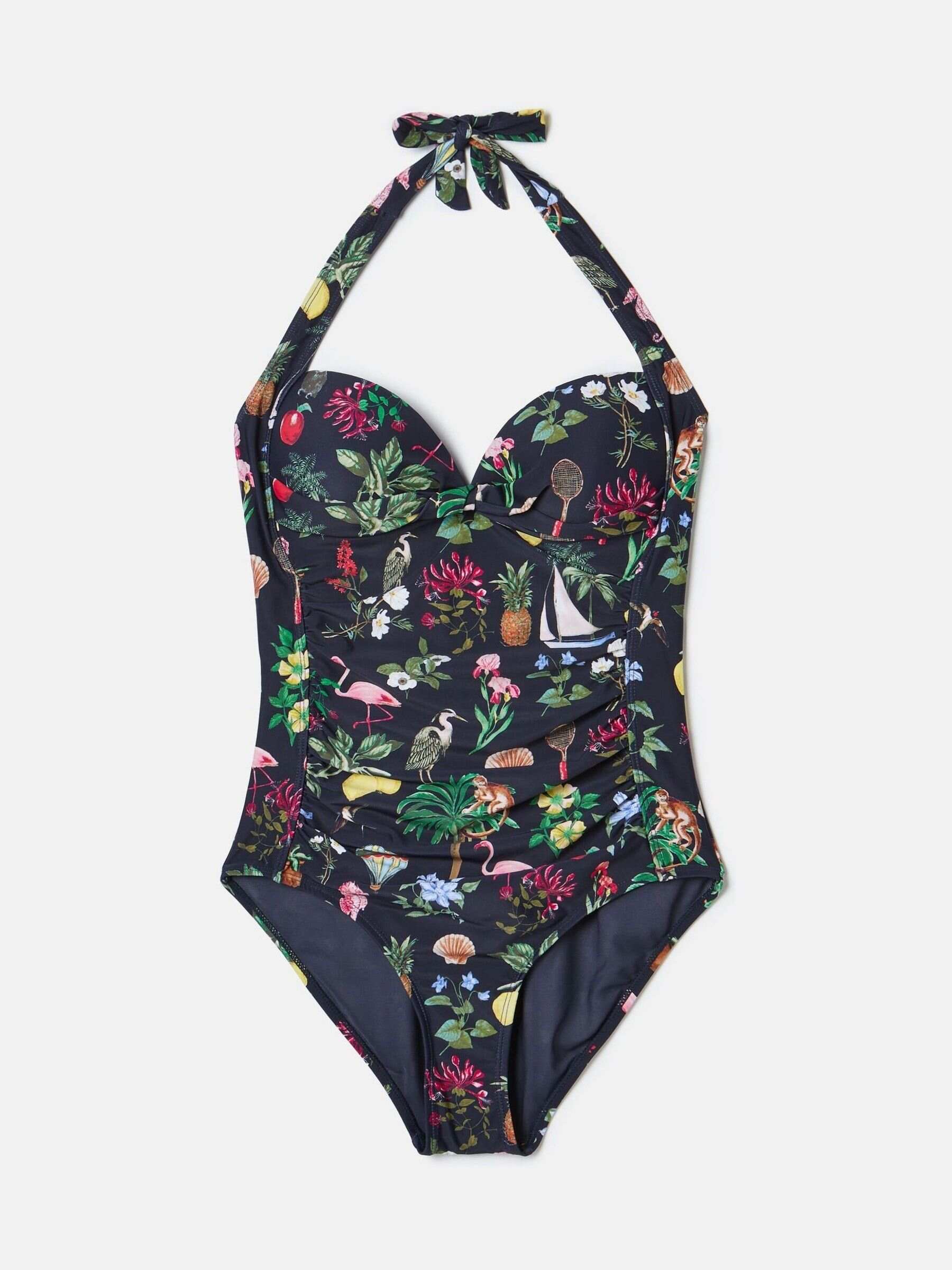 Jasmine Navy Blue Halter Neck Swimsuit