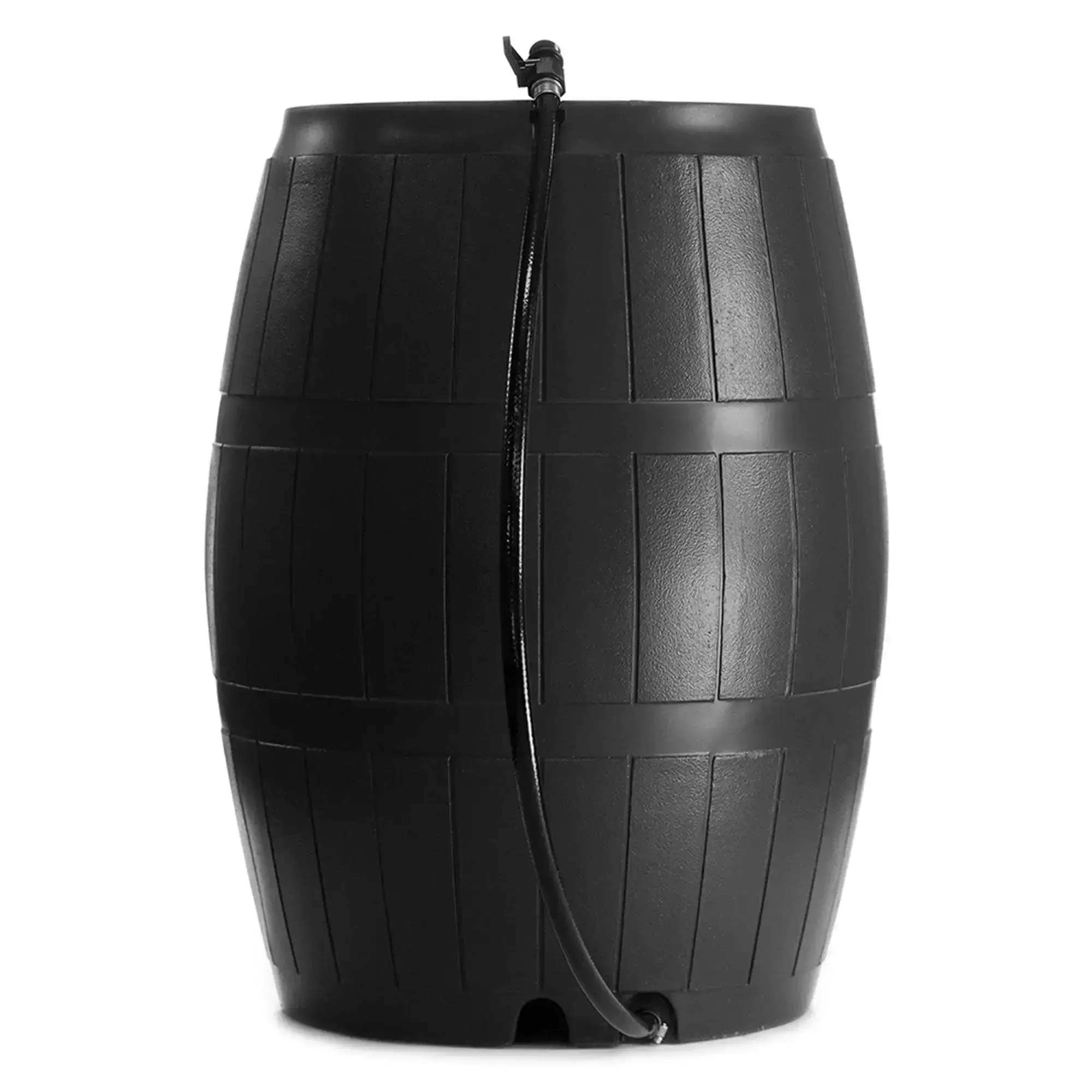 Outdoor RC4000-BLK 50-Gallon BPA Free Home Rain Water Catcher Barrel, Pet Traditional