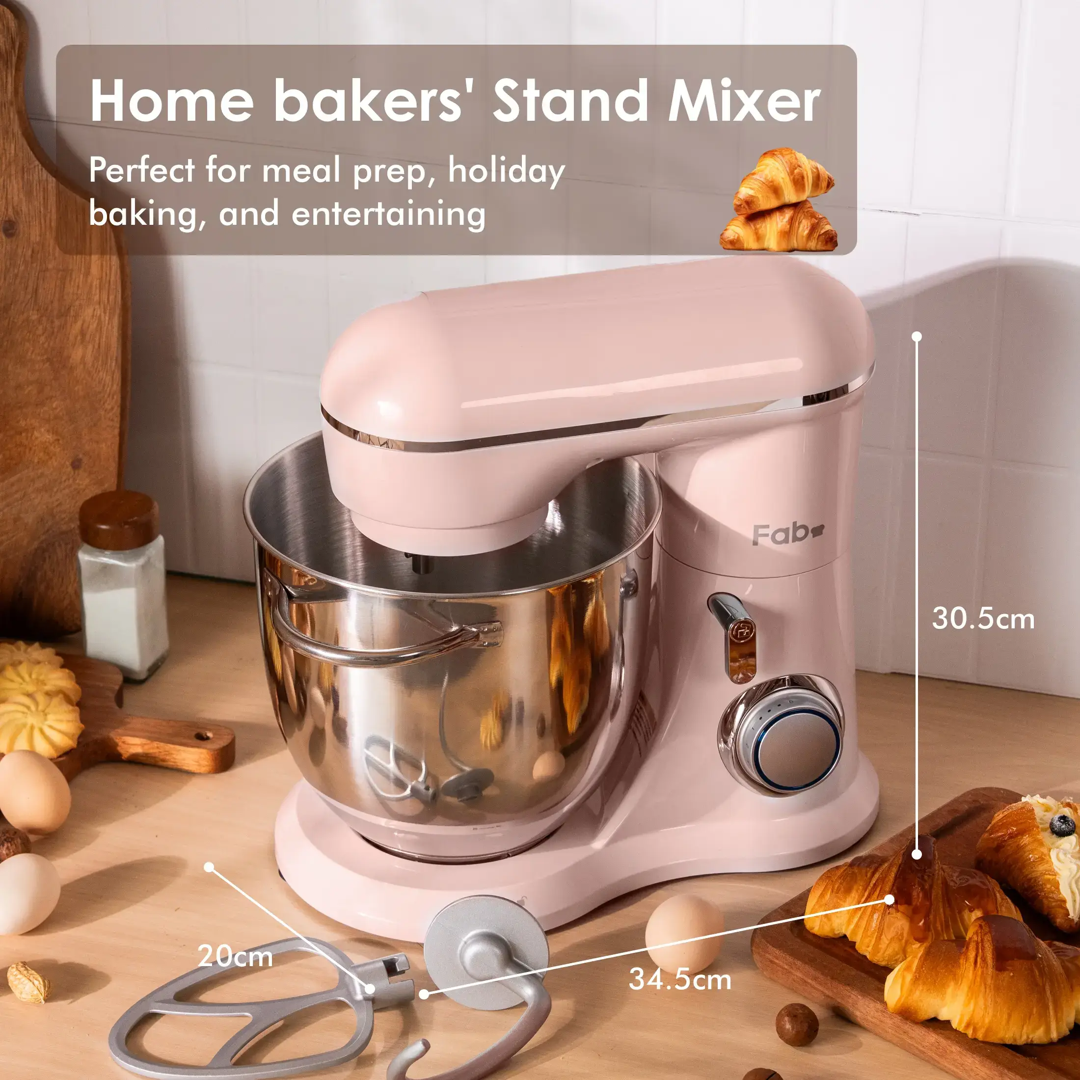 3.5QT/6.5QT Stand Mixer, 10-Speed Tilt-Head Electric Stand Mixer, 3-In-1 Kitchen Mixer with Bowl, Dough Hook, Whisk and Beater, Food Mixer for Baking, Cake and Most Home Cooks