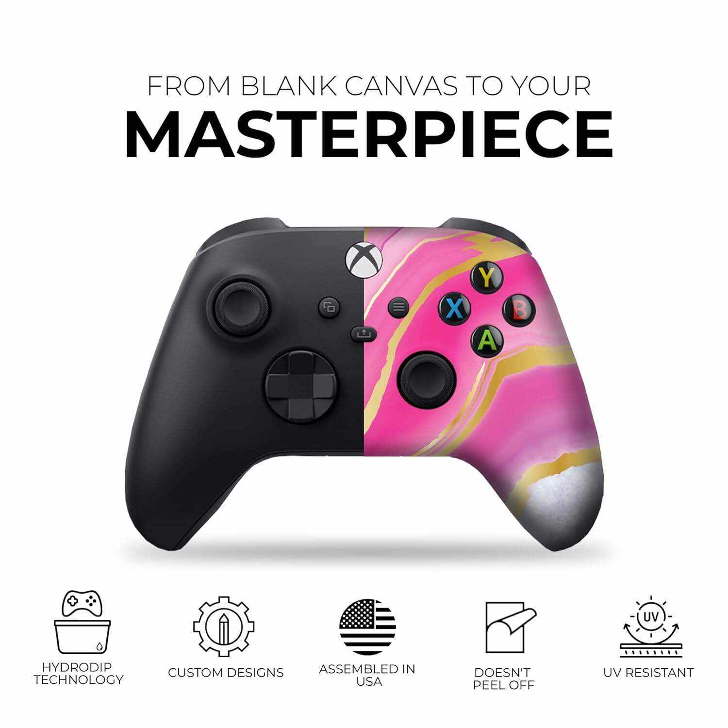 DreamController Original X-box Wireless Controller Special Edition Customized Compatible with X-box One S/X-box Series X/S & Windows 10 Made with Advanced HydroDip Print Technology(Not Just a Skin)