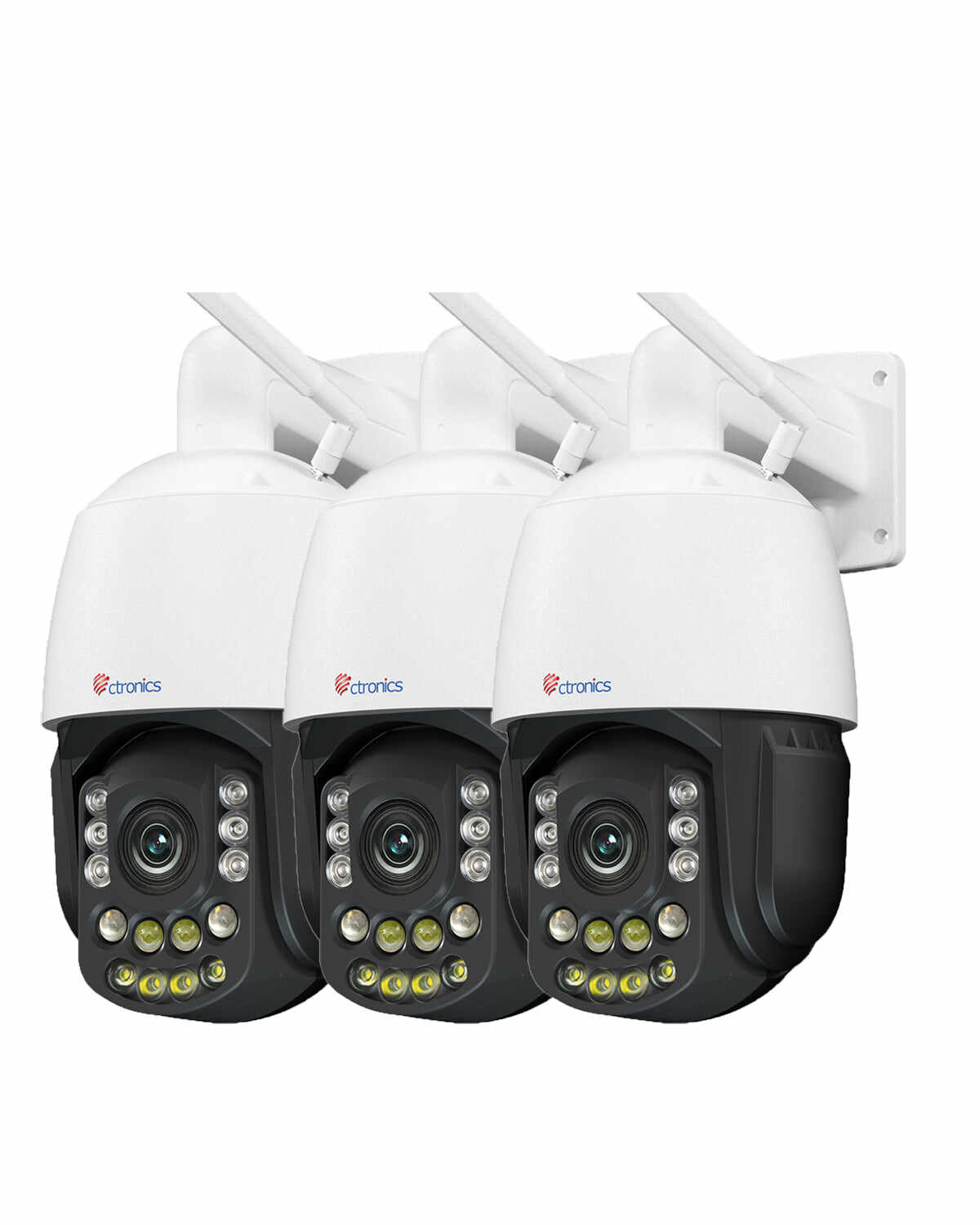 Ctronics 4K 30x Optical Zoom Security Camera Outdoor, 150m Night Vision, 2.4/5Ghz WiFi, AI Human/Vehicle/Pet Detection,Preset Cruise Paths, Metal