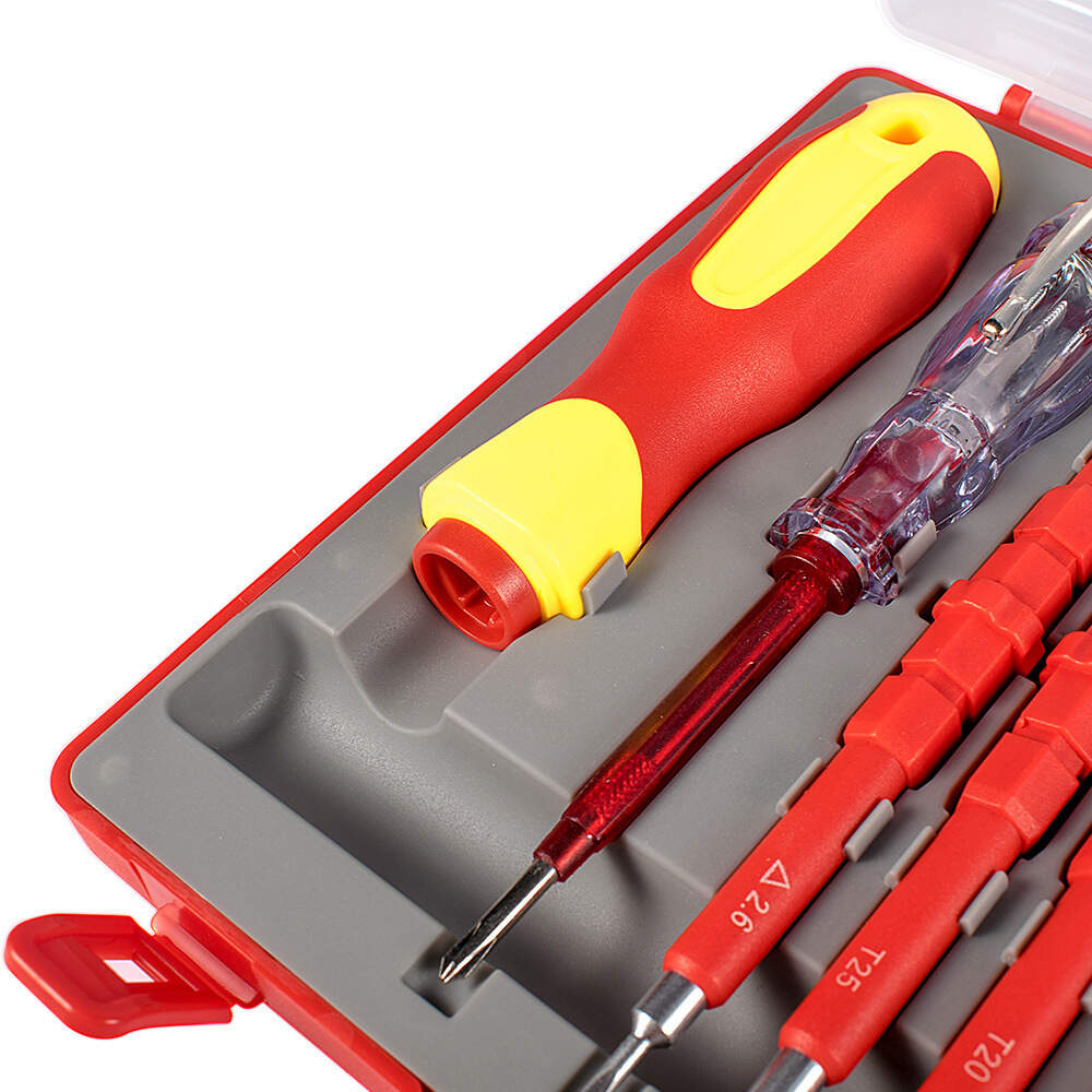 26 In 1 1000V Insulated Screwdriver Set For Electrician, Dual Head Precision Removable Magnetic Bits Slotted Torx Hex Square Screwdrivers