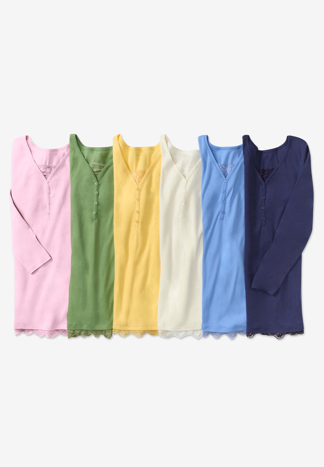 Layered-Look Lace Trim Tee