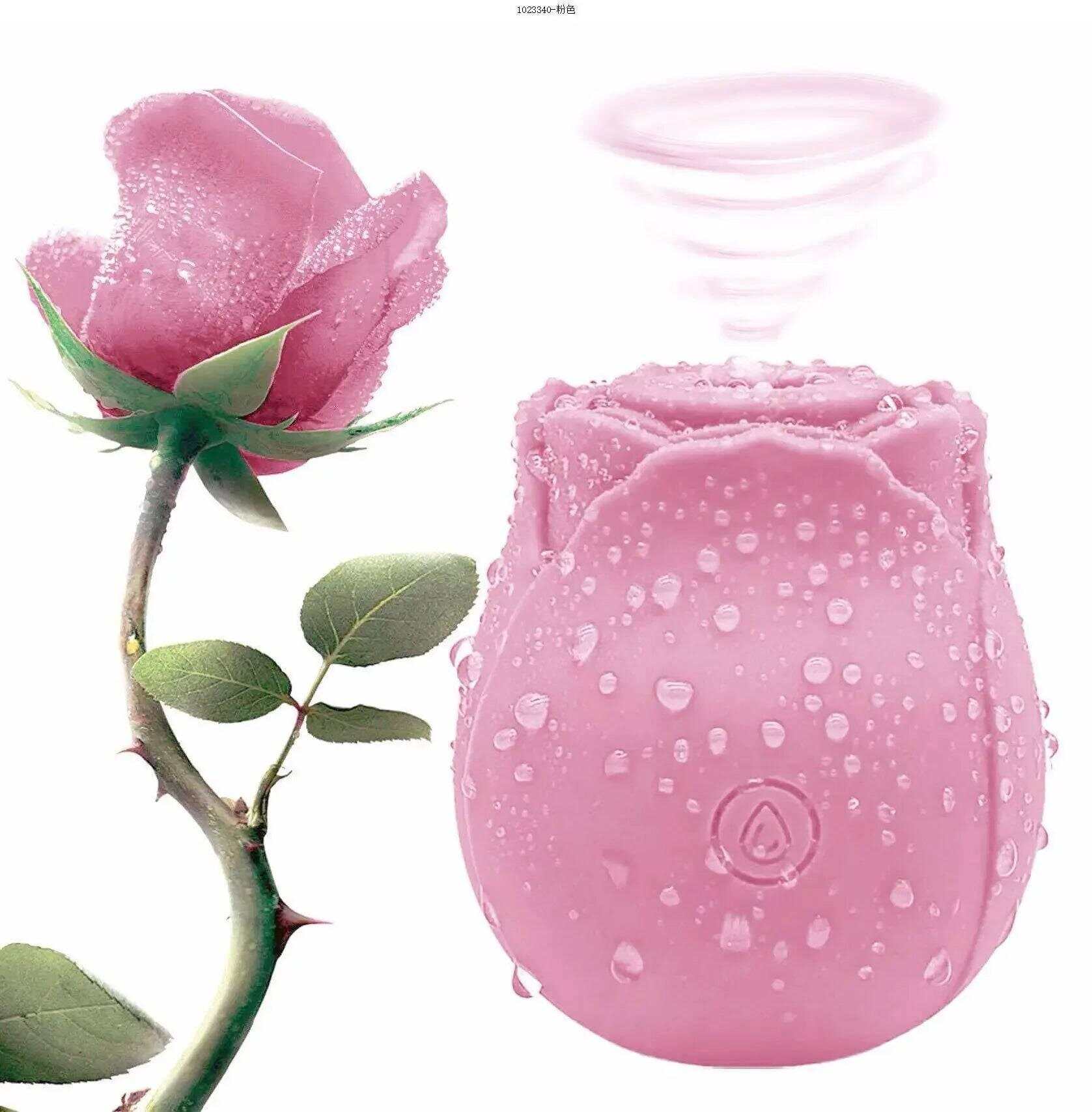 Rose Shape Vagina Sucking Vibrator: Intimate Nipple Sucker with Oral Licking and Clitoris Stimulation - Powerful Sex Toy for Women