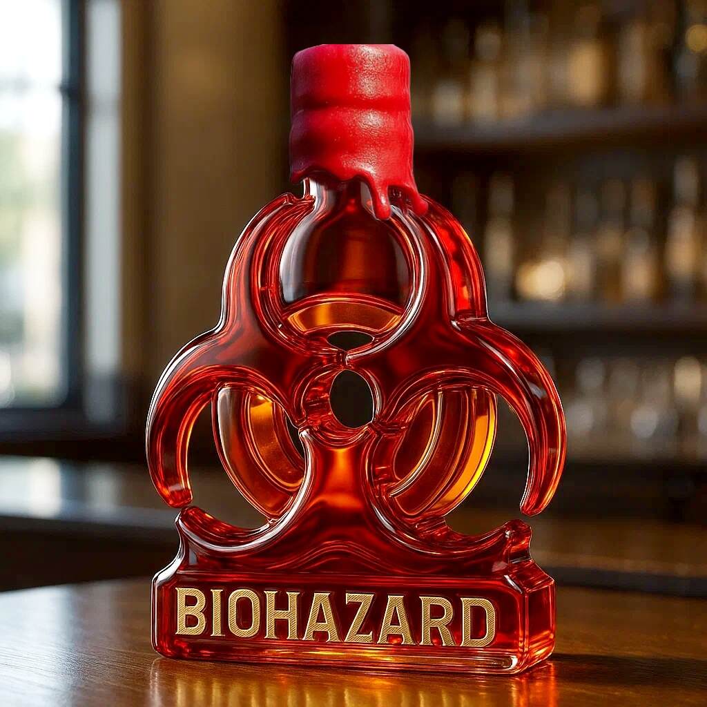 BIOHAZARD LOGO Limited Edition Whiskey Bottle