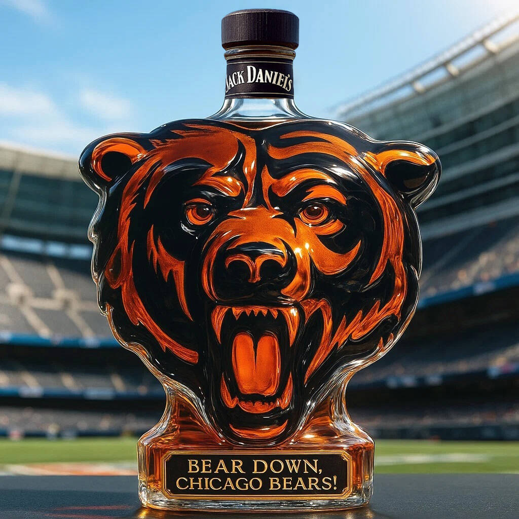 Chicago Bears Whiskey Bottle