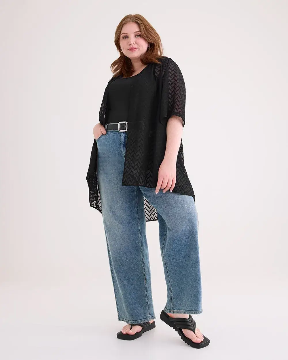 Woven Jacquard Tunic Kimono