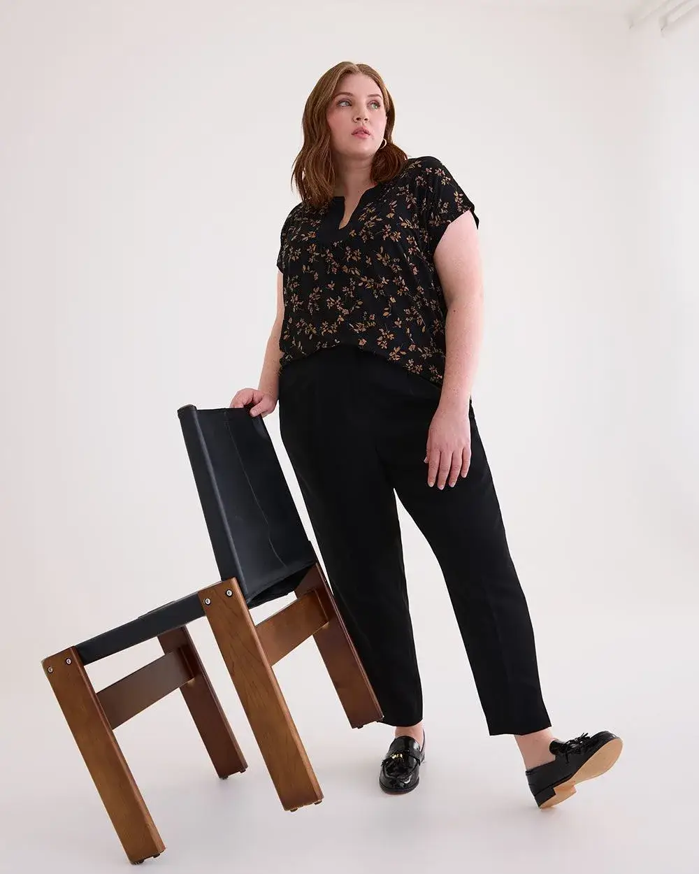Responsible, Scoop-Neck Top with Stitching Details