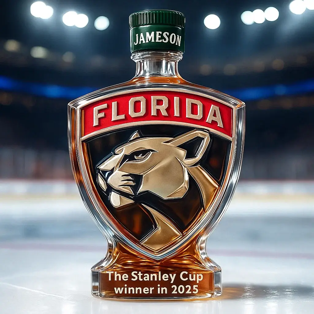 Florida Panthers 2025 Stanley Cup Champion Collector's Edition Whisky Bottle