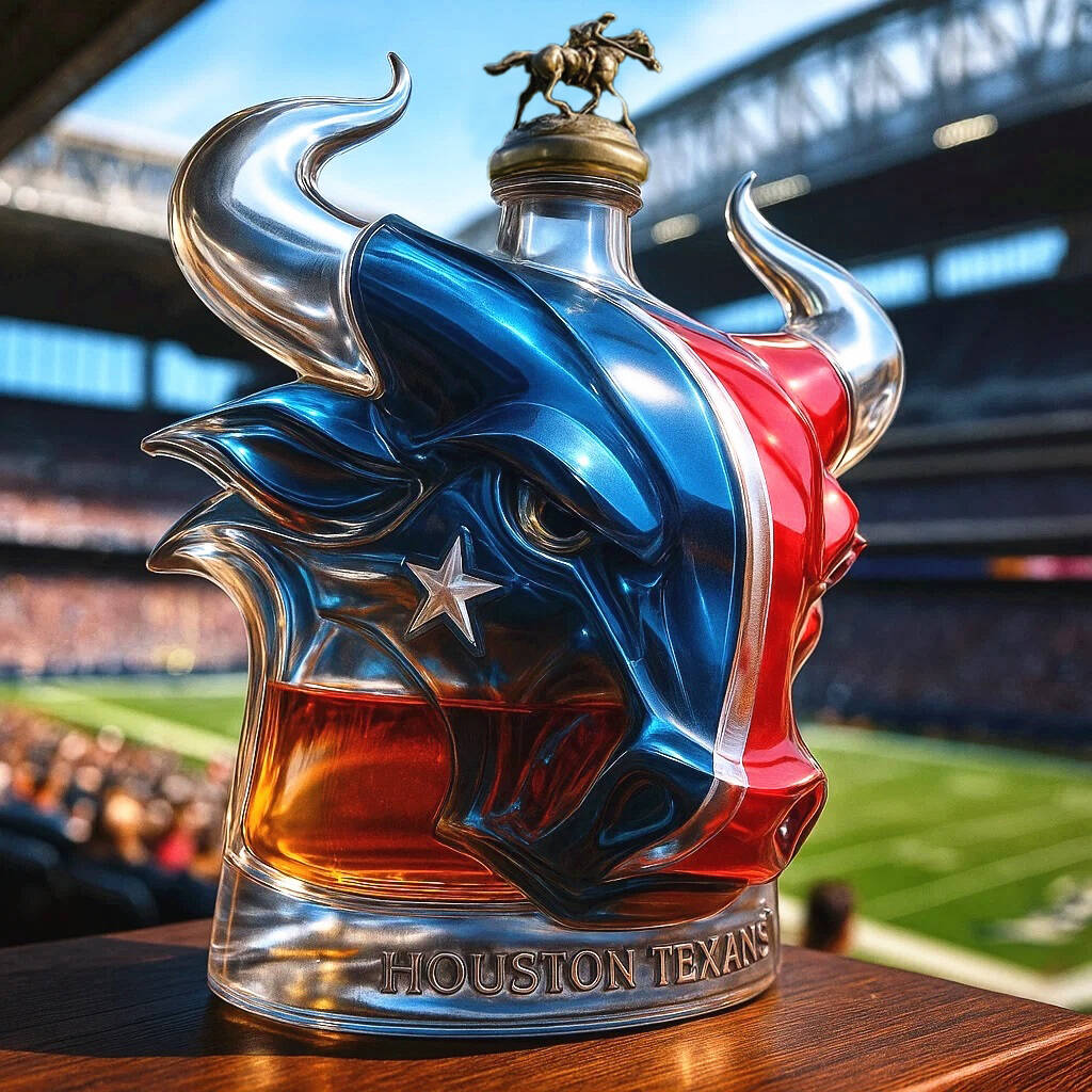 Houston Texans Whiskey Bottle