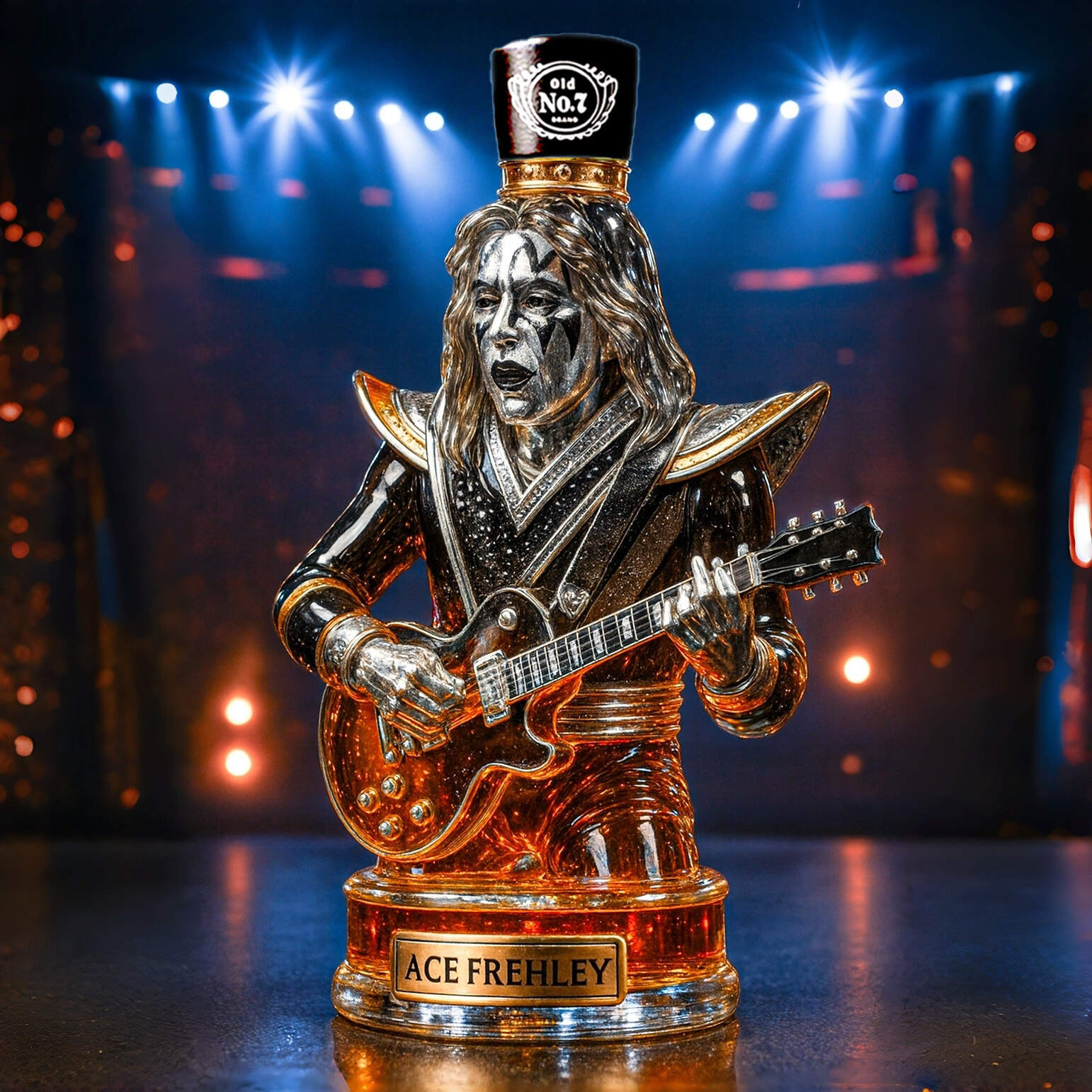 ACE FREHLEY Spaceman Tribute Whiskey Bottle