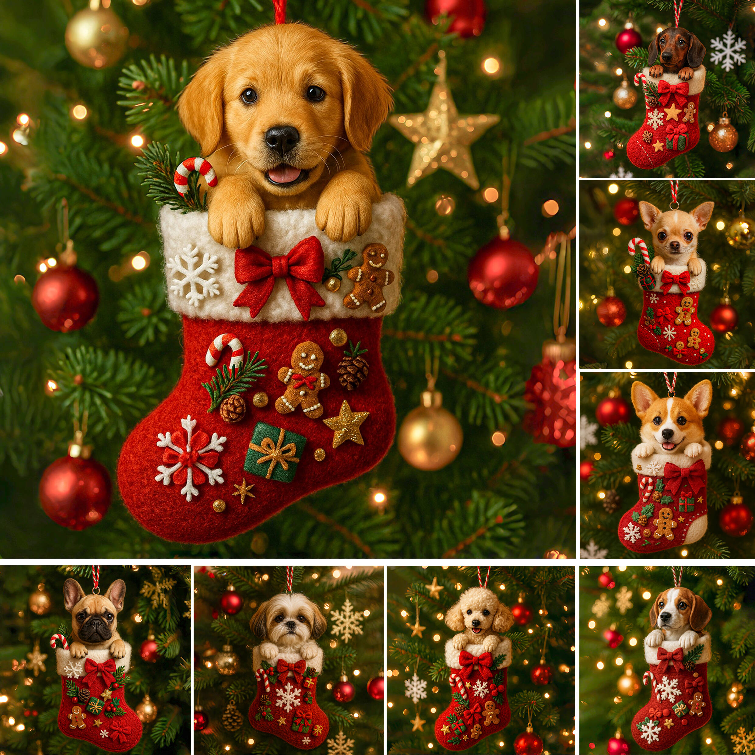 Puppy Stocking Ornaments
