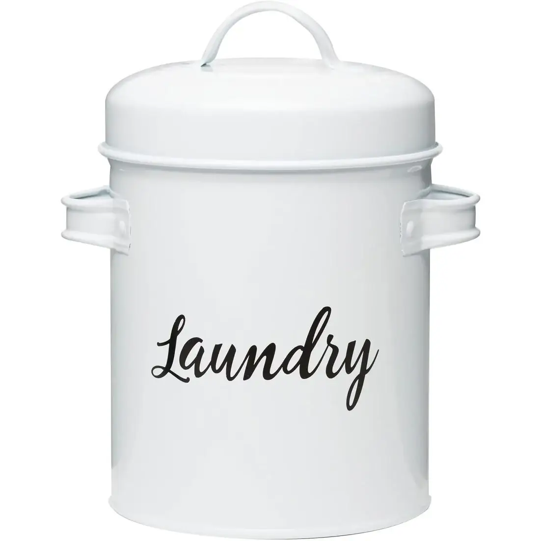 Amici Home Launderette Metal Canister Laundry Detergent Storage Tin