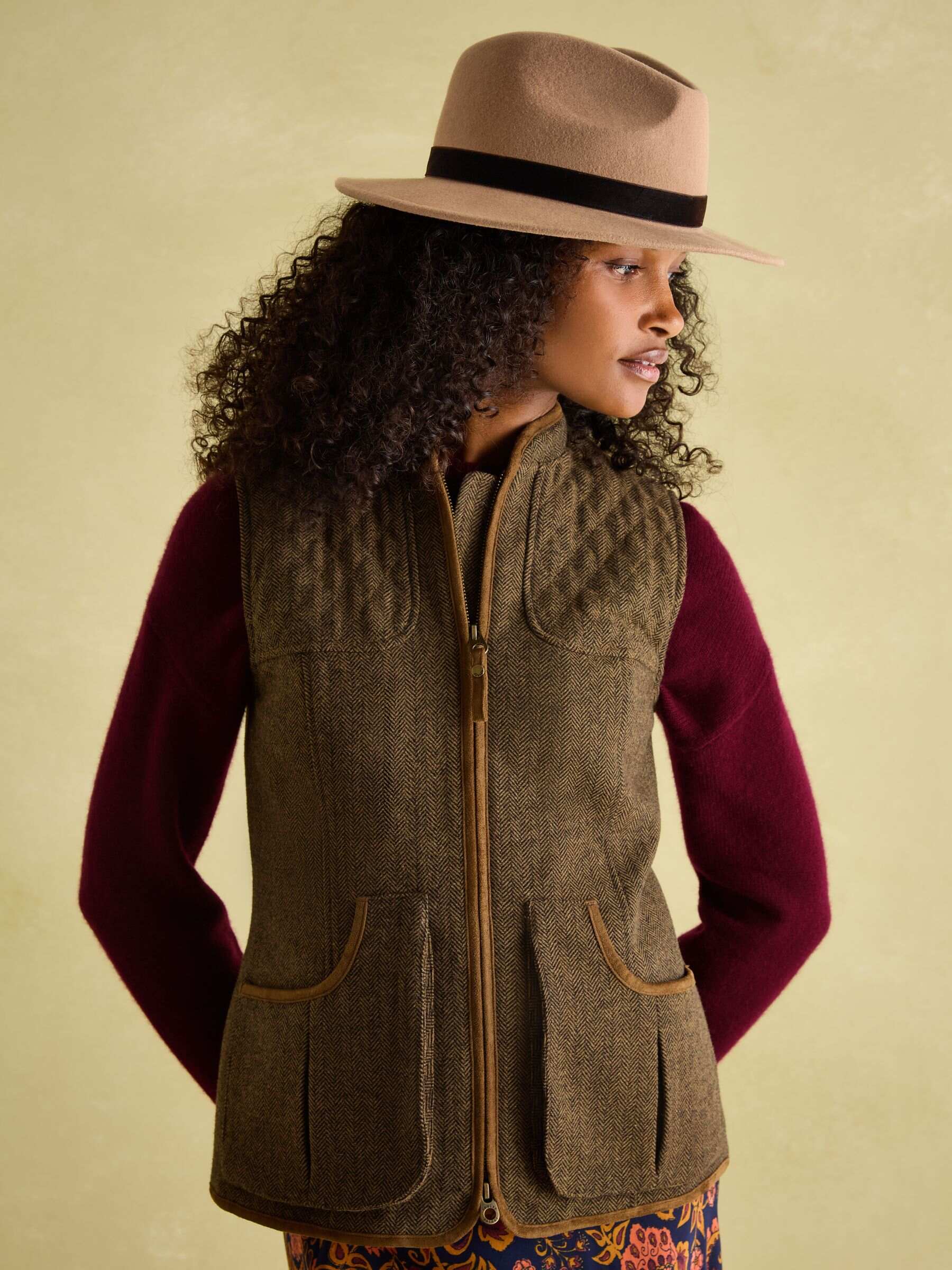 Maude Brown Wool Fedora Hat