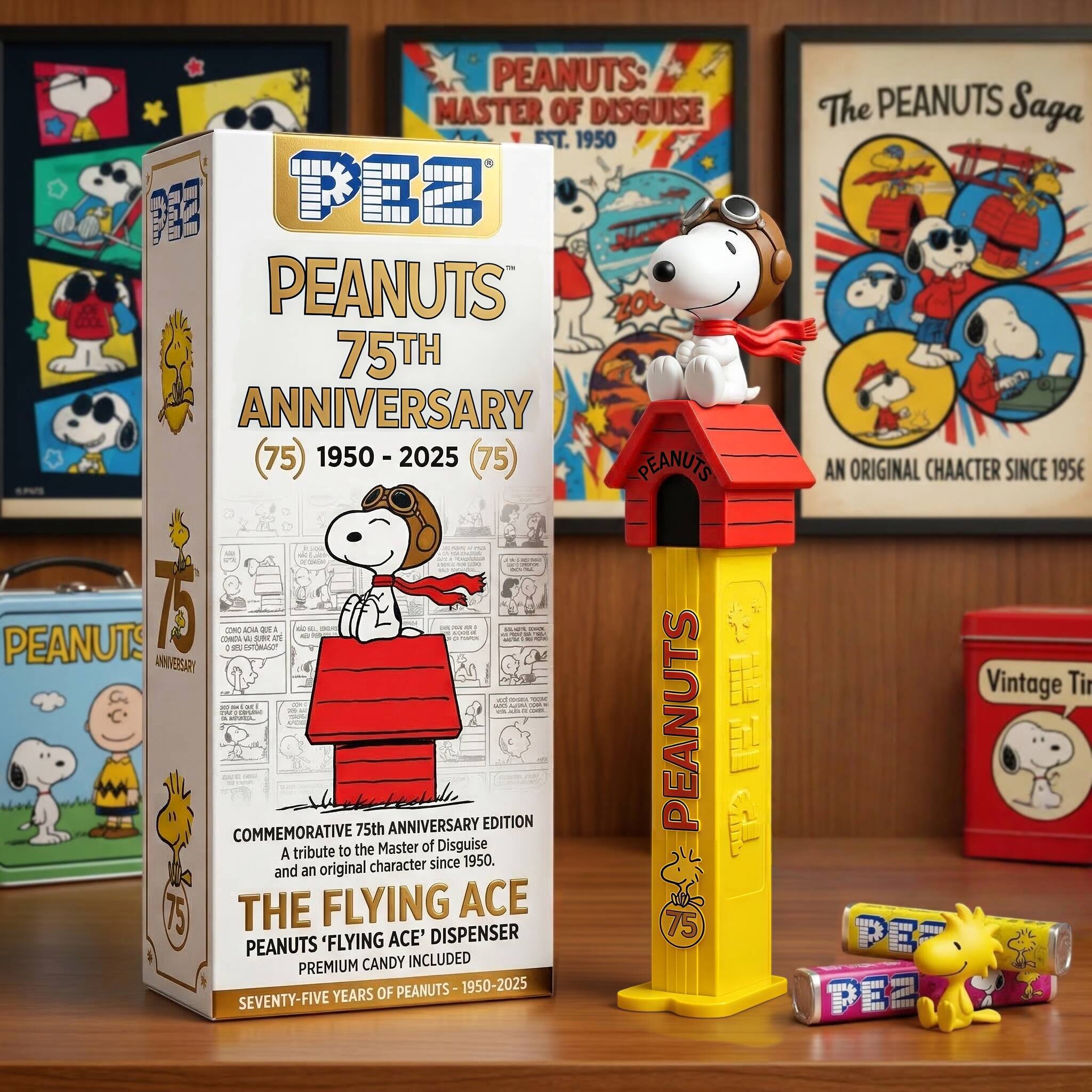 Peanuts 75th Anniversary PEZ Dispenser