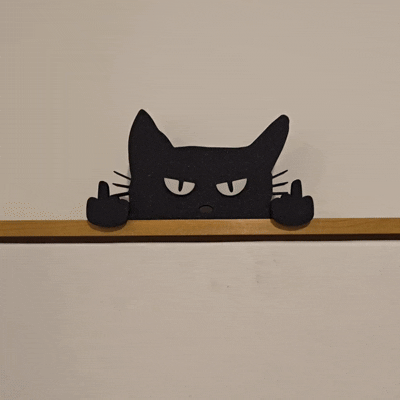 😼 “Fuck Off Cat” Door Greeter