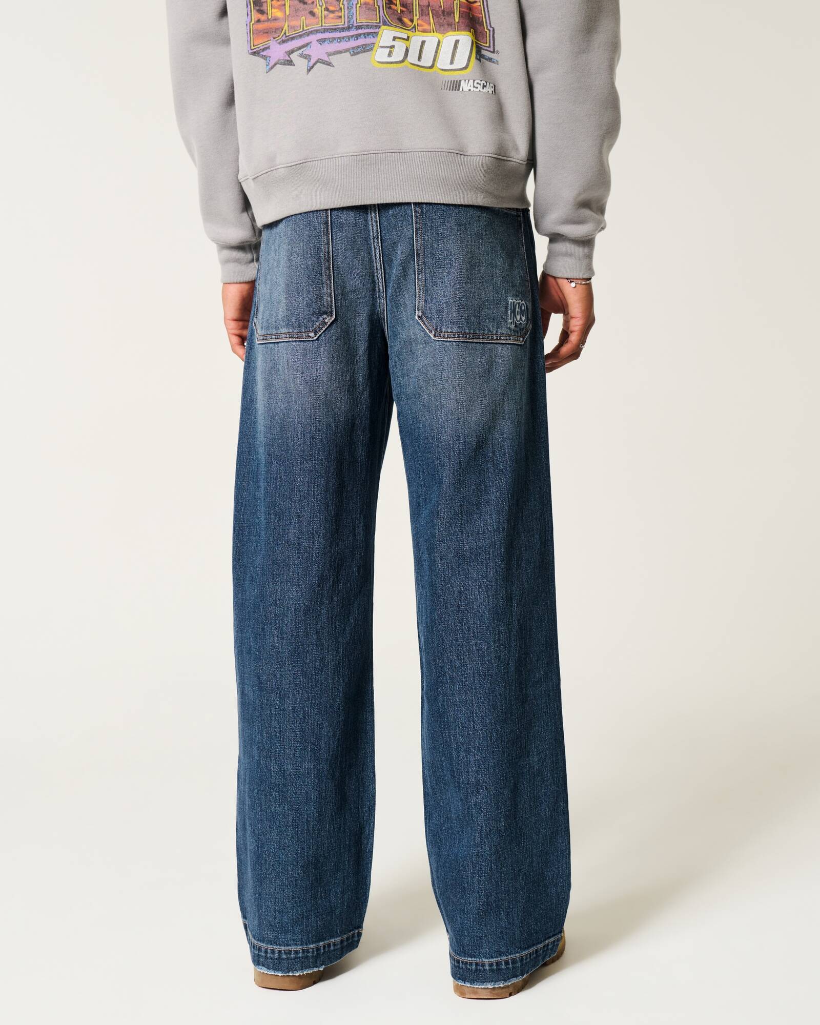 Medium Wash Super Baggy Jeans