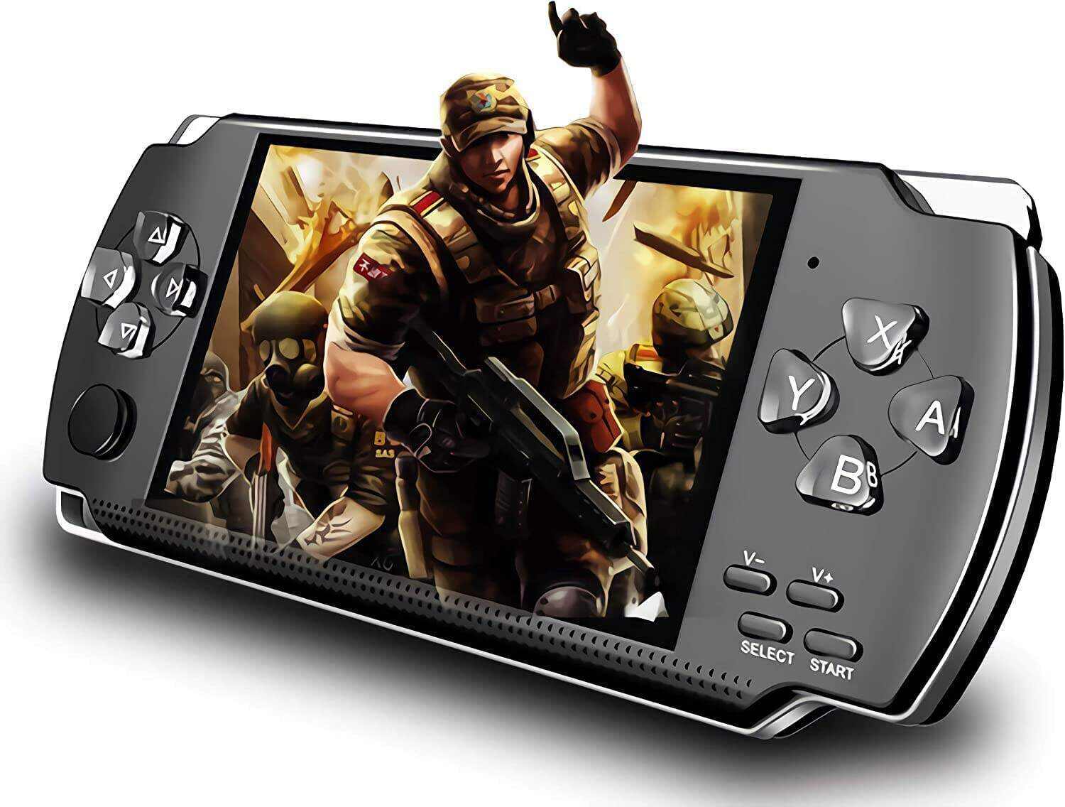 Built-in 1200 Games 4.3’’ HD Screen Retro Gaming System, Support TV Output, Portable Rechargeable Game Console with Dual Joystick, Best Gift for Kids and Adult