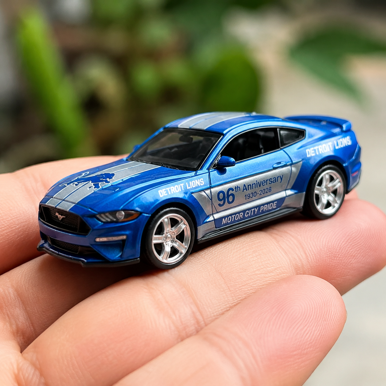 Hot Wheels Detroit Lions 96th Anniversary Ford Mustang