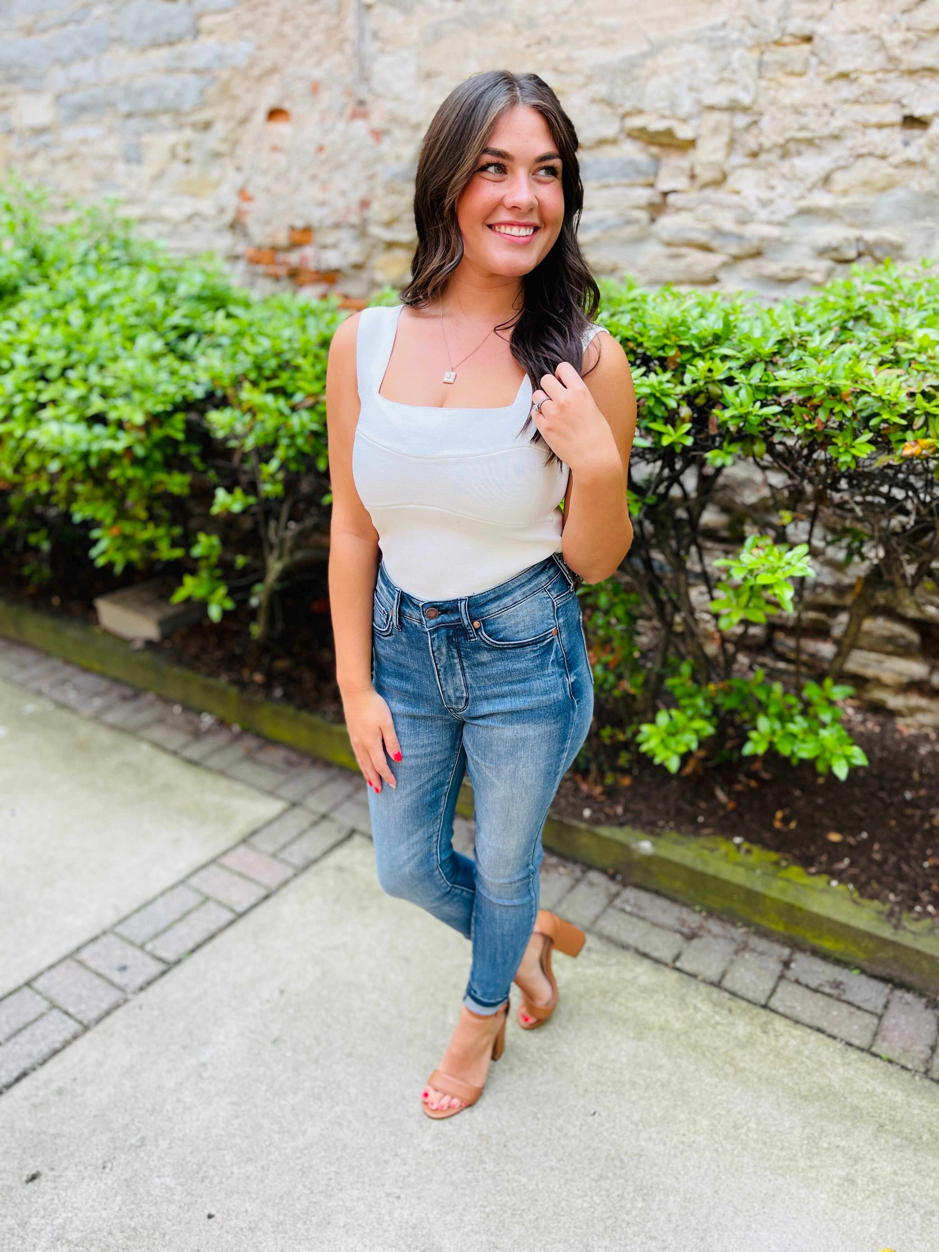 Tummy Control Skinny Jeans in Reg/Curvy Total Infatuation Restock