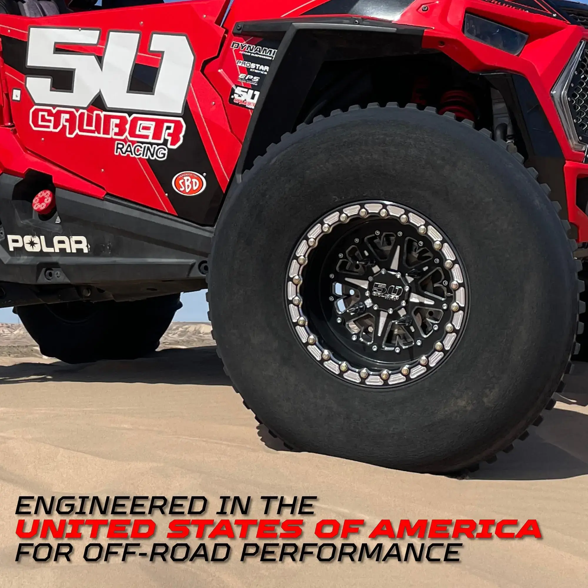 Beadlock Wheels (1 pc) – Billet Aluminum Rims for Canam X3 - Honda Talon - Kawasaki KRX1000 - Polaris RZR XP 1000 - Polaris Turbo S - Polaris General | UTV/ATV Wheels