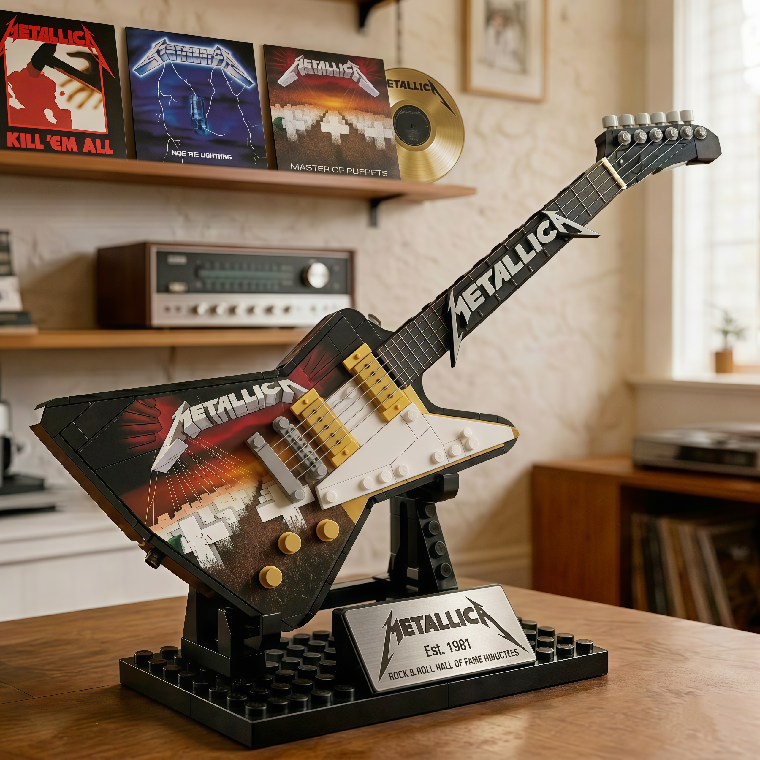 Metallica Guitar Building Block Collectible
