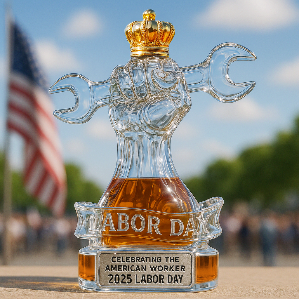 Labor Day Whiskey Bottle