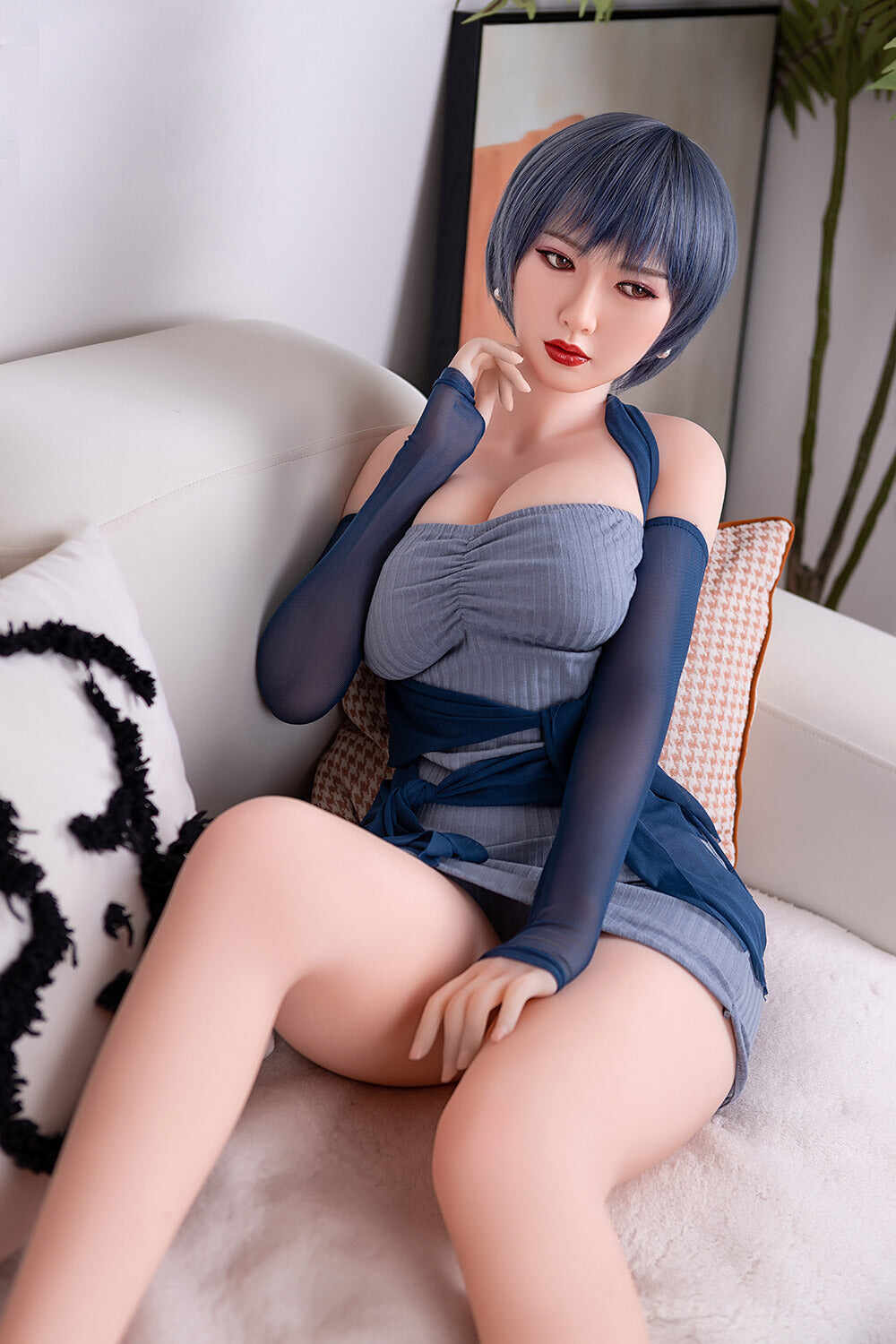 Amelia 5ft25 / 160cm #54 Head TPE Real-Life Short Hair Big Breast Full Size Sex Doll