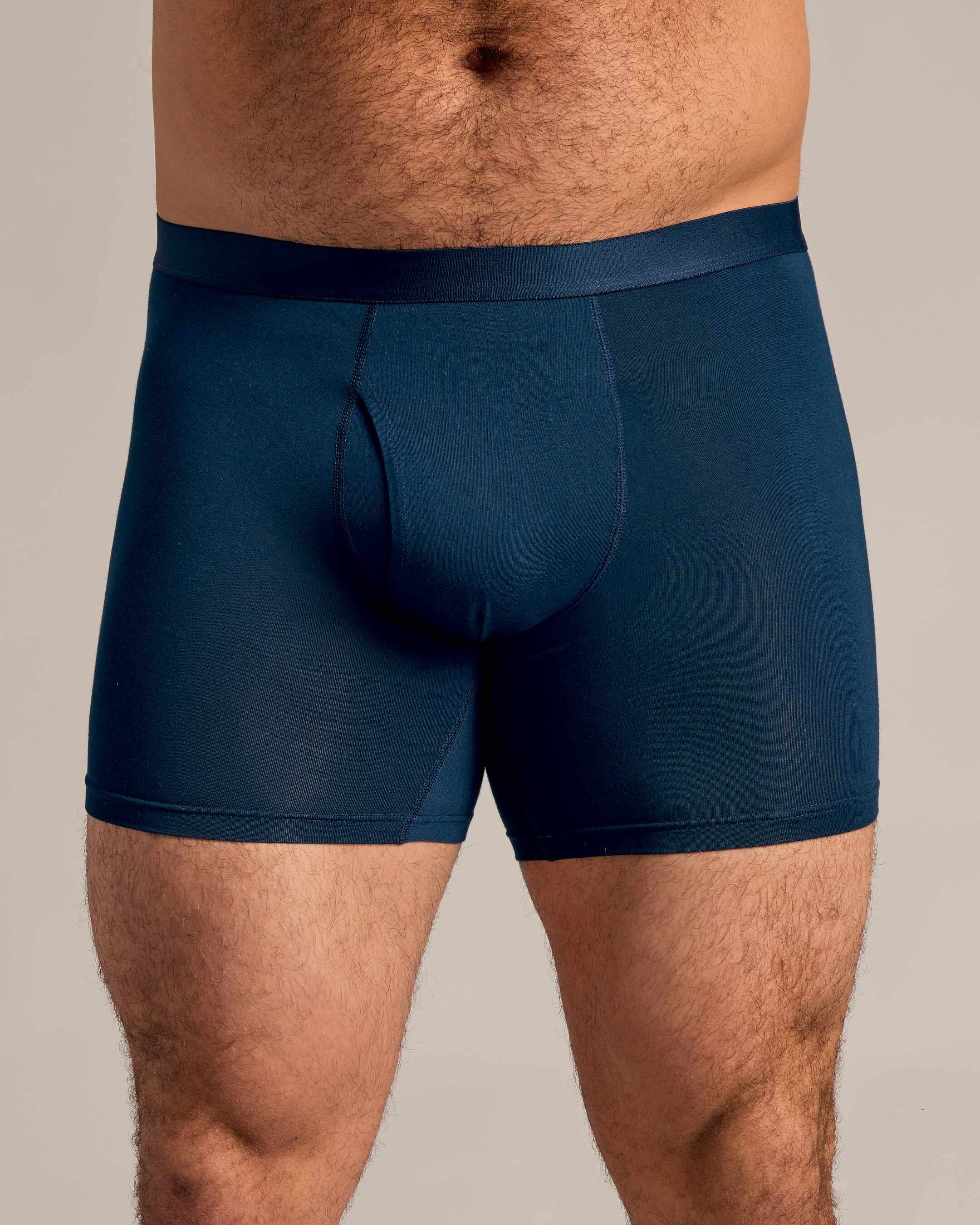 Navy Boxer Briefs W/ Fly 3-Pack