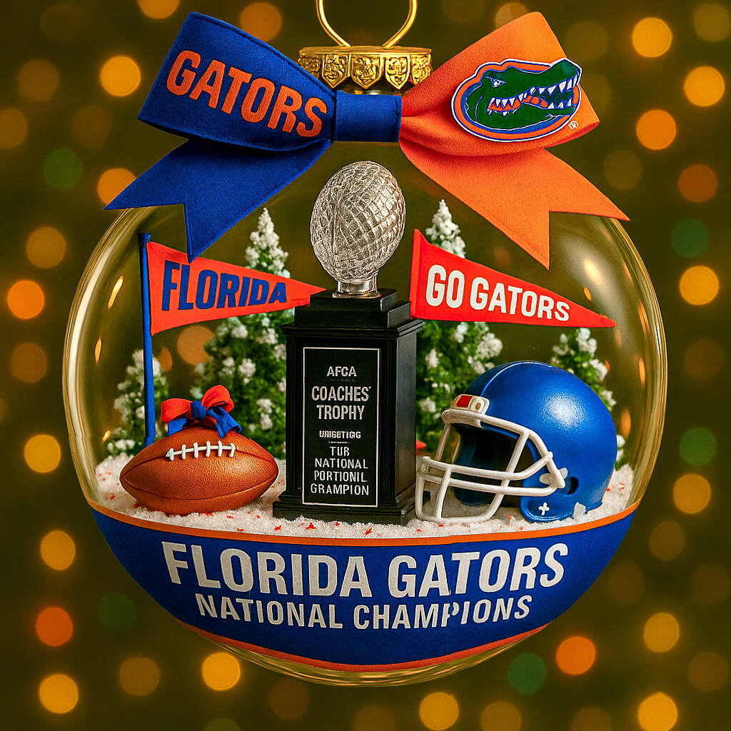 Florida Gators 2025 Champions Christmas Ornament