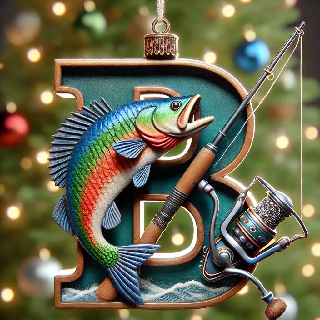 🎣Fishing Letter Ornaments