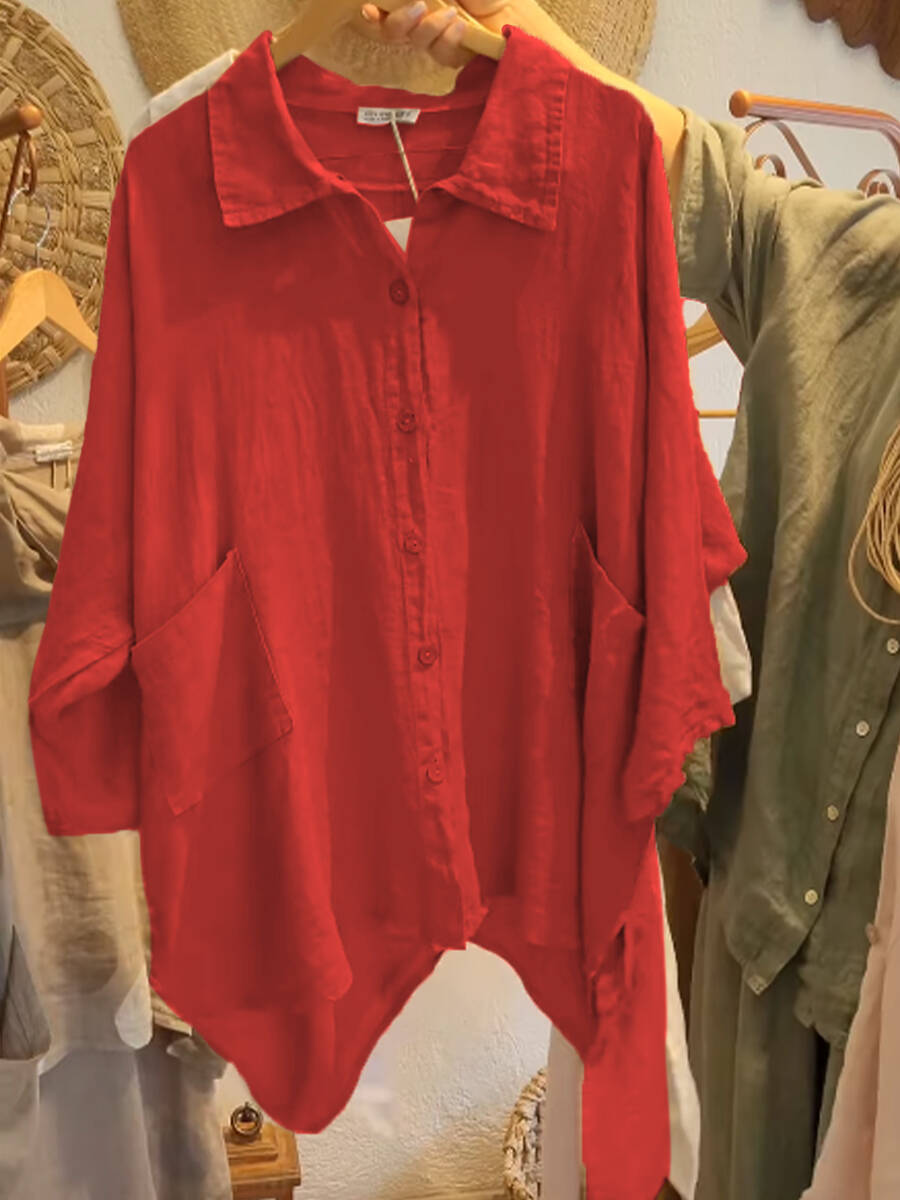 🔥Summer Arrivals🌟Women's Casual Cotton And Linen Shirt