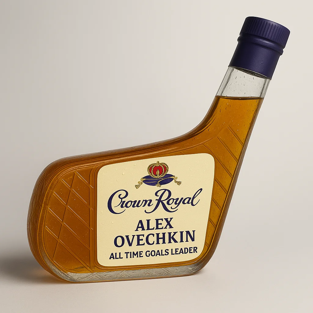 Alex Ovechkin, All Time Goals Leader Hockey Stick Whisky Bottle