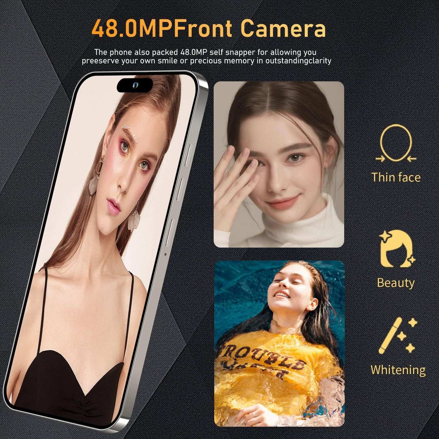 I15 Pro MAX Smartphone Unlocked Cell Phone,Battery 6800mAh 6.8 HD Screen Unlocked Phone,6+256GB Android 13 with 128GB Memory Card,Dual SIM/5G/Fingerprint Lock/Face ID (Blue Titanium, 6+256)