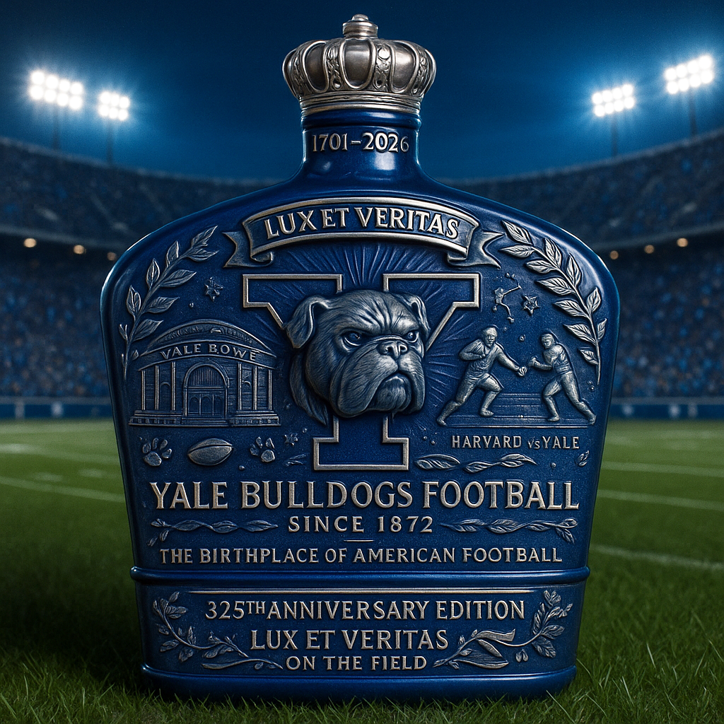 YALE BULLDOGS 325th Anniversary Whiskey Bottle