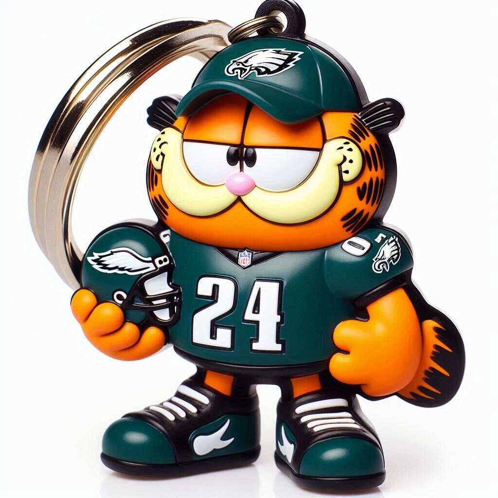 NHL Team Spirit Garfield Keychain