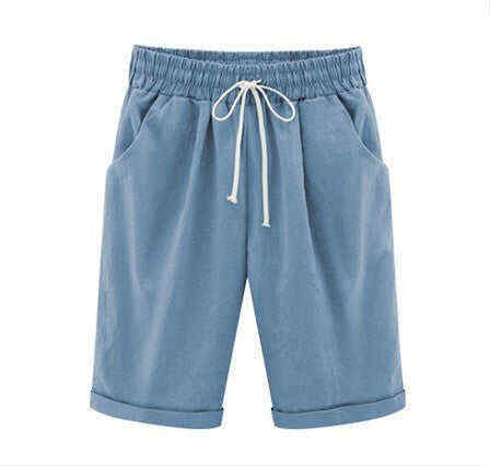 Colorful Plus Size Pockets Casual Shorts