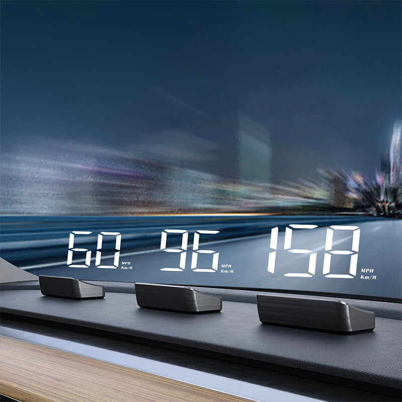 Car HUD Speedometer - GPS Head-Up Display with Windshield Projection