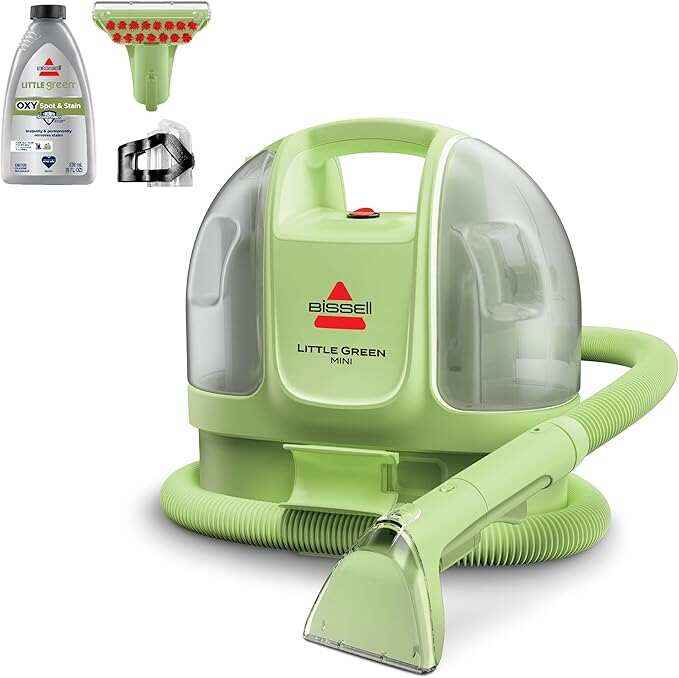 【Flash Sale】Little Green Mini Portable Carpet and Upholstery Deep Cleaner, Car/Auto Detailer, with HydroRinse Self-Cleaning Tool and 4