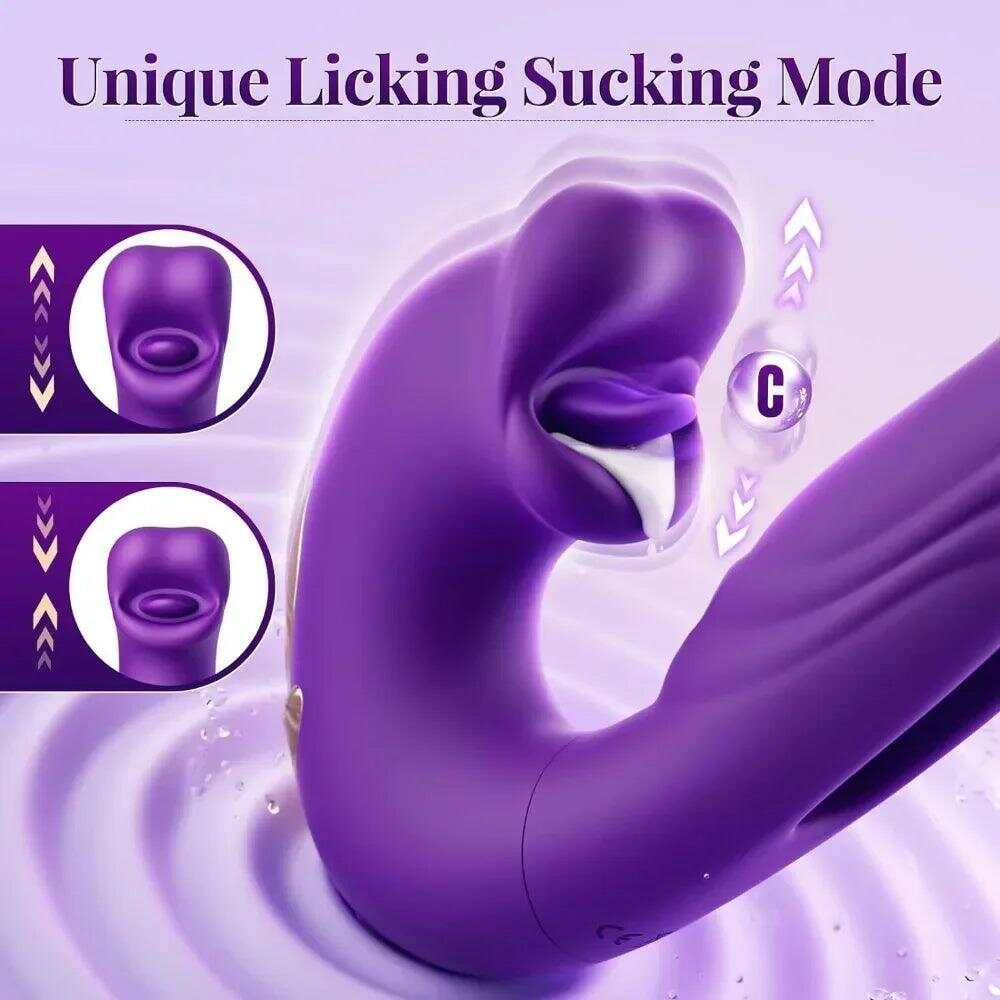 Tongue-Licking & Flapping Vibrator – G-Spot, Clitoral & Anal Stimulator for Women