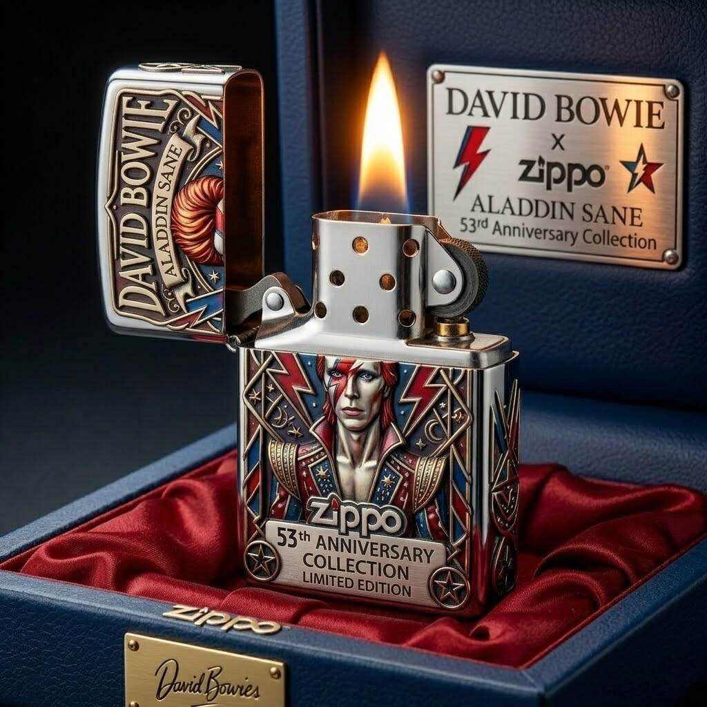 David Bowie Aladdin Sane 53rd Anniversary Limited Edition Lighter