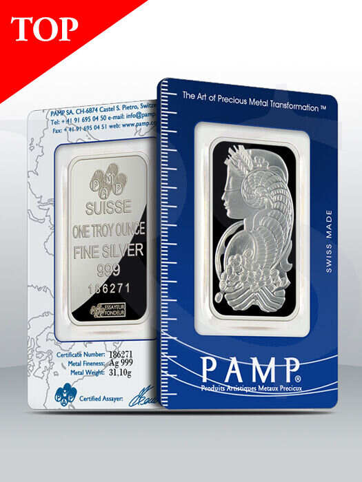 Pamp Suisse Lady Fortuna Silver Minted Bar 1oz
