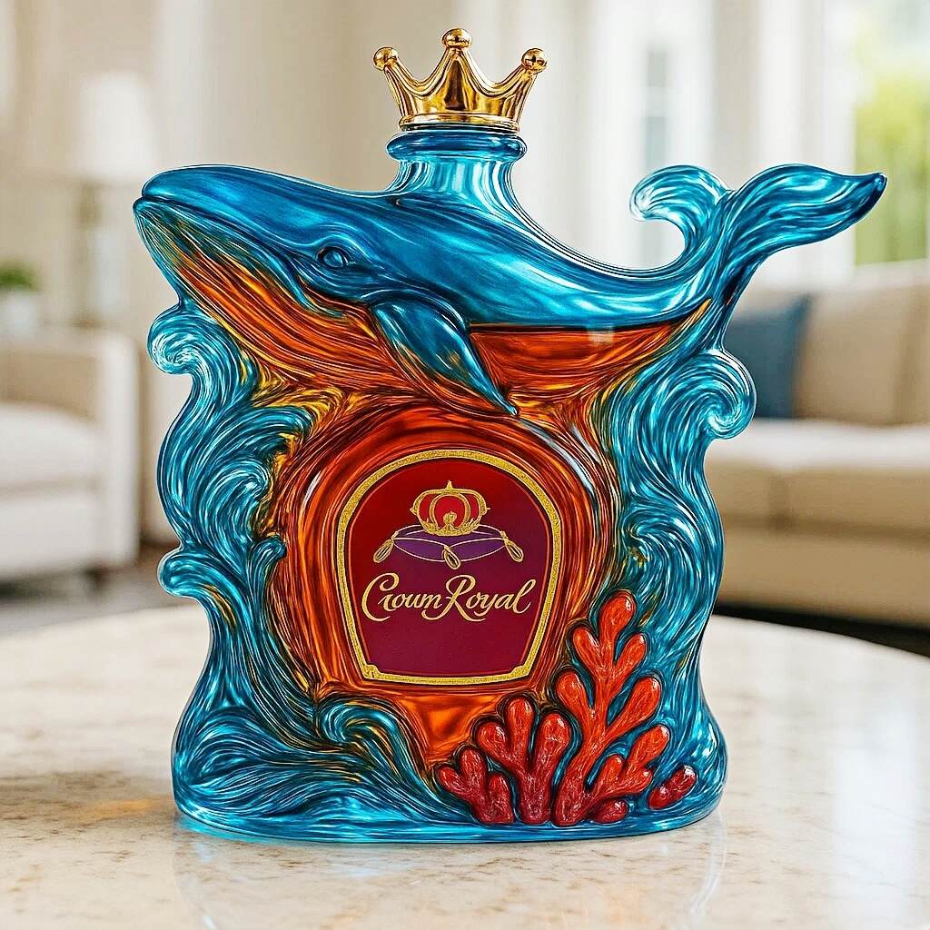 Blue Whale Whiskey Bottle