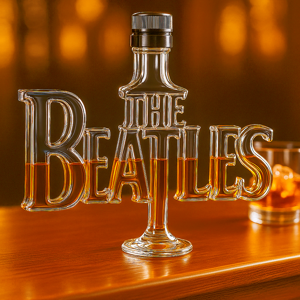 The Beatles 65th Anniversary Whiskey Bottle