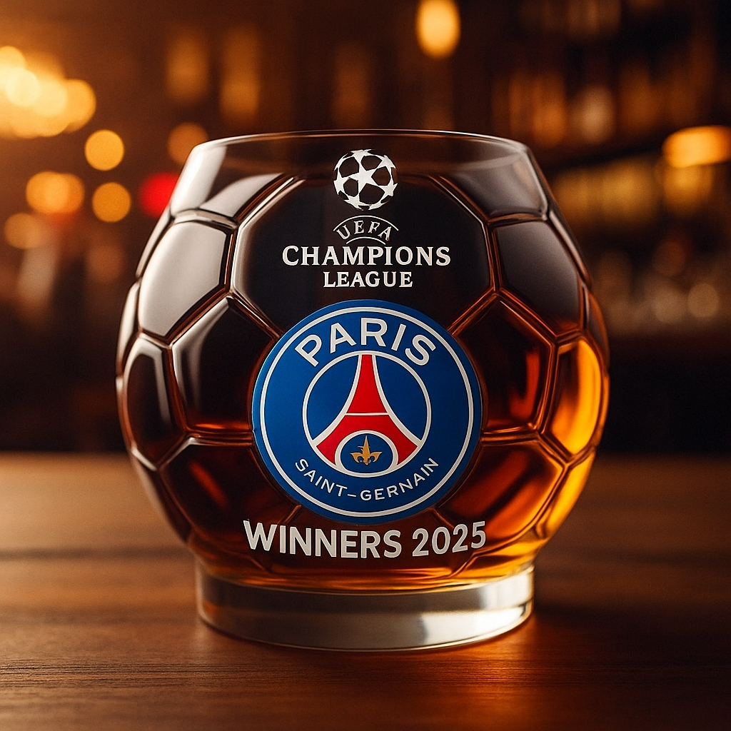 PSG UCL Champions Whiskey Glass
