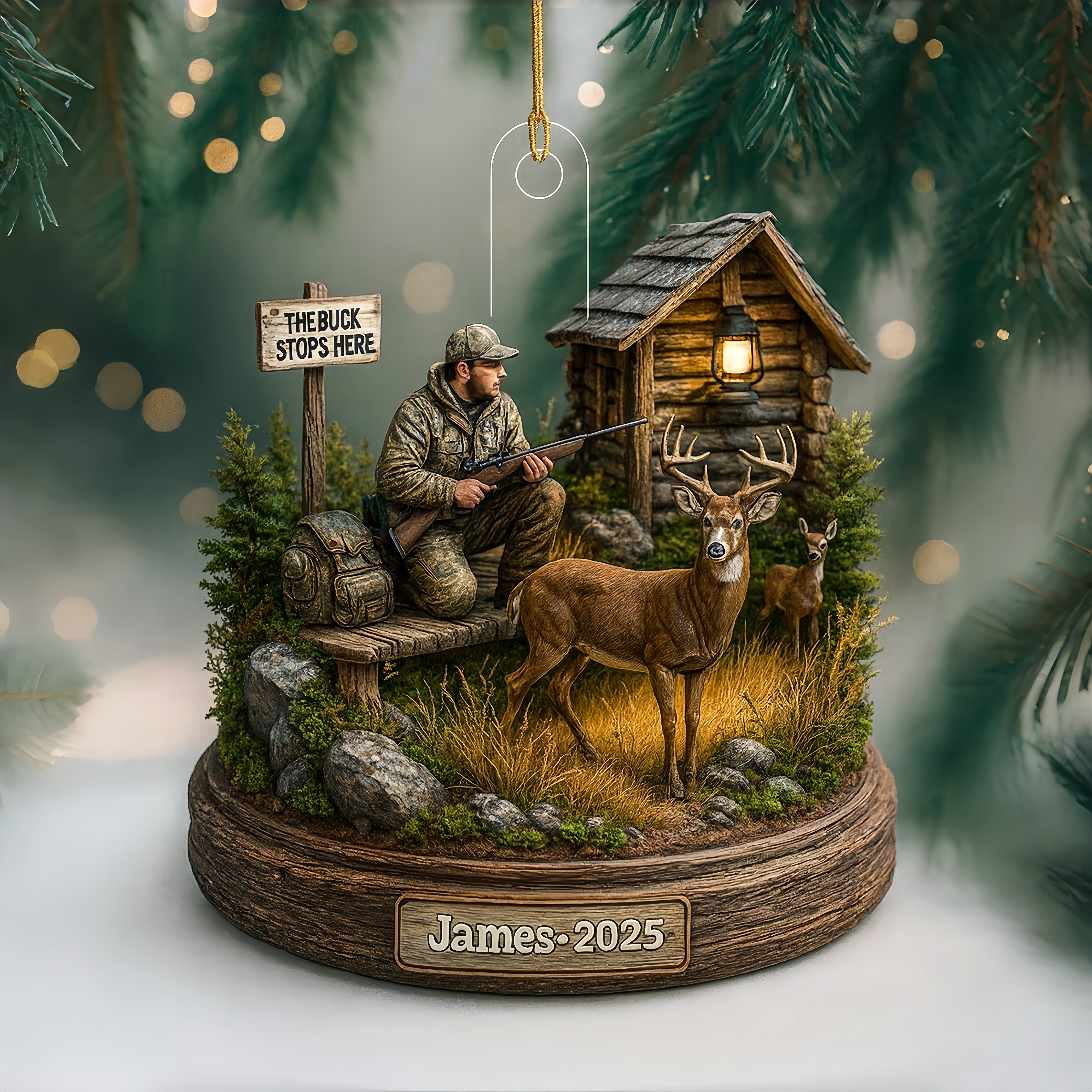Personalized Hunting Man Ornament