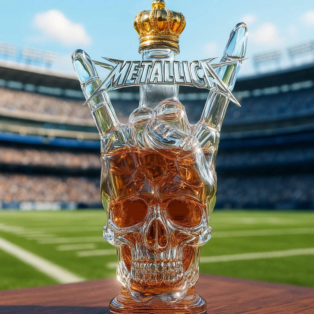 Metallica Devil Horns Whiskey Bottle